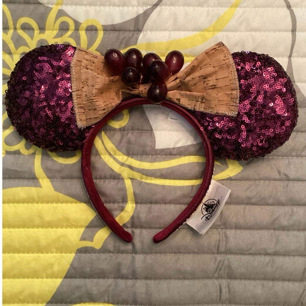 NWT Disney Parks Epcot International Food & Wine Festival Sequined Ear Headband
